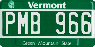 VT license plate PMB966