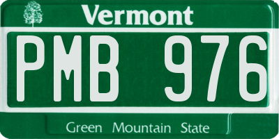 VT license plate PMB976