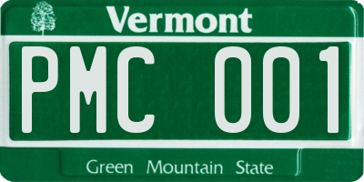 VT license plate PMC001