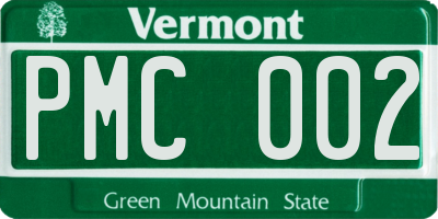VT license plate PMC002