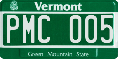 VT license plate PMC005