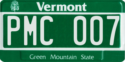VT license plate PMC007