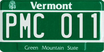 VT license plate PMC011