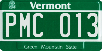 VT license plate PMC013