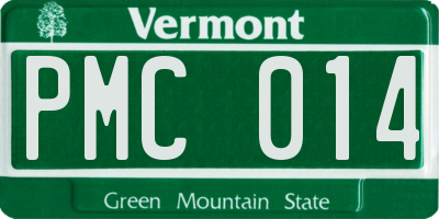 VT license plate PMC014
