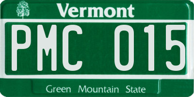 VT license plate PMC015