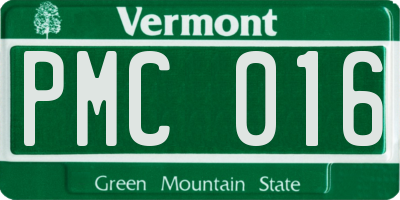 VT license plate PMC016