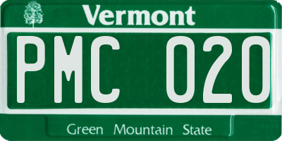 VT license plate PMC020
