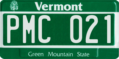 VT license plate PMC021