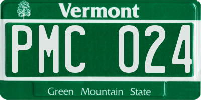 VT license plate PMC024