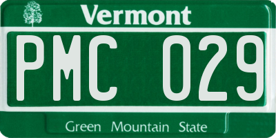 VT license plate PMC029