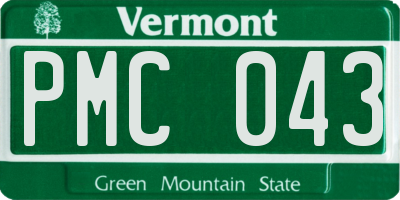VT license plate PMC043