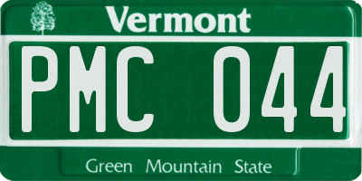VT license plate PMC044