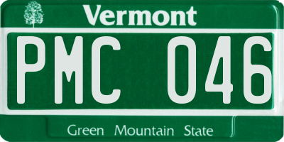 VT license plate PMC046