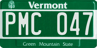 VT license plate PMC047