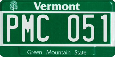 VT license plate PMC051