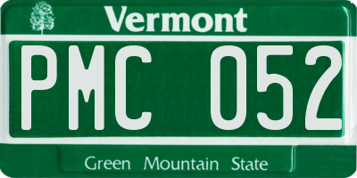 VT license plate PMC052