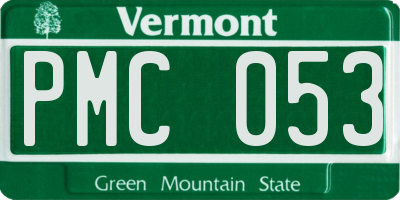 VT license plate PMC053