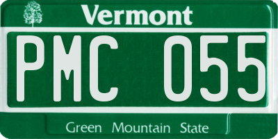 VT license plate PMC055