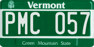 VT license plate PMC057