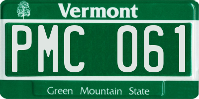 VT license plate PMC061