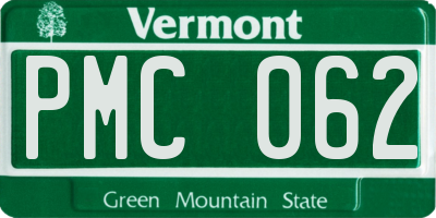 VT license plate PMC062