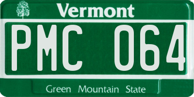 VT license plate PMC064