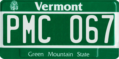 VT license plate PMC067