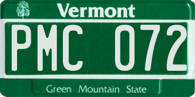 VT license plate PMC072