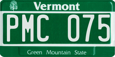VT license plate PMC075
