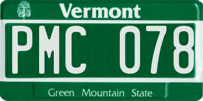 VT license plate PMC078