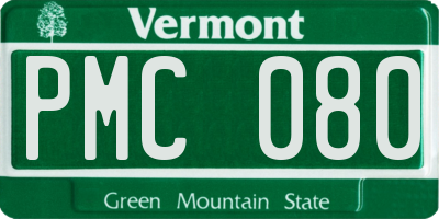 VT license plate PMC080