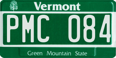 VT license plate PMC084