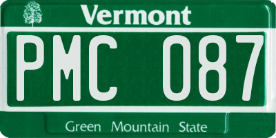 VT license plate PMC087