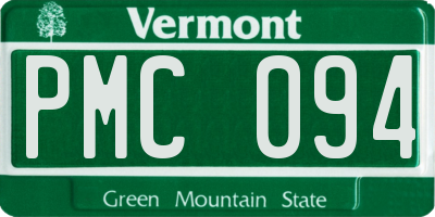 VT license plate PMC094