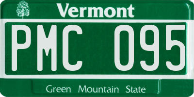 VT license plate PMC095