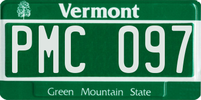 VT license plate PMC097