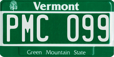 VT license plate PMC099