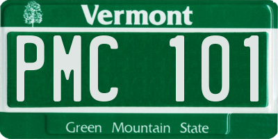 VT license plate PMC101