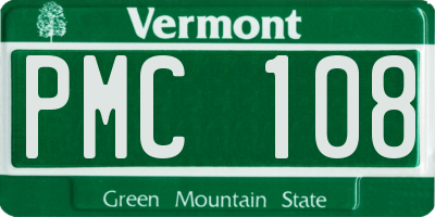 VT license plate PMC108