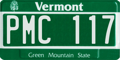 VT license plate PMC117