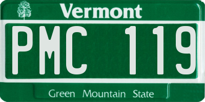 VT license plate PMC119