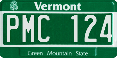 VT license plate PMC124