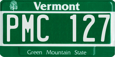 VT license plate PMC127