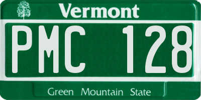 VT license plate PMC128