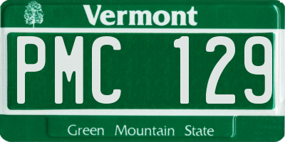 VT license plate PMC129