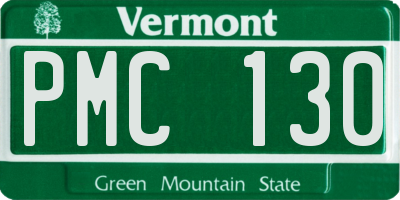 VT license plate PMC130