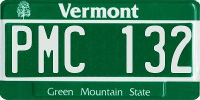 VT license plate PMC132