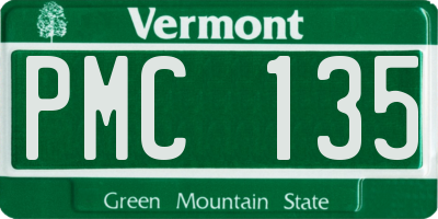 VT license plate PMC135
