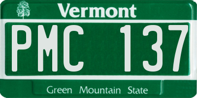 VT license plate PMC137